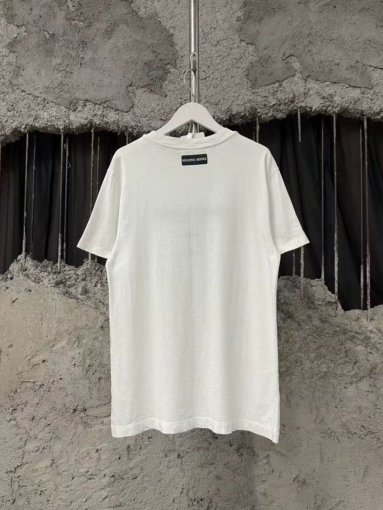Marine Serre Marine Serre White Short Sleeve T-Shirt-yf Size US M / EU 48-50 / 2 - 2 Thumbnail