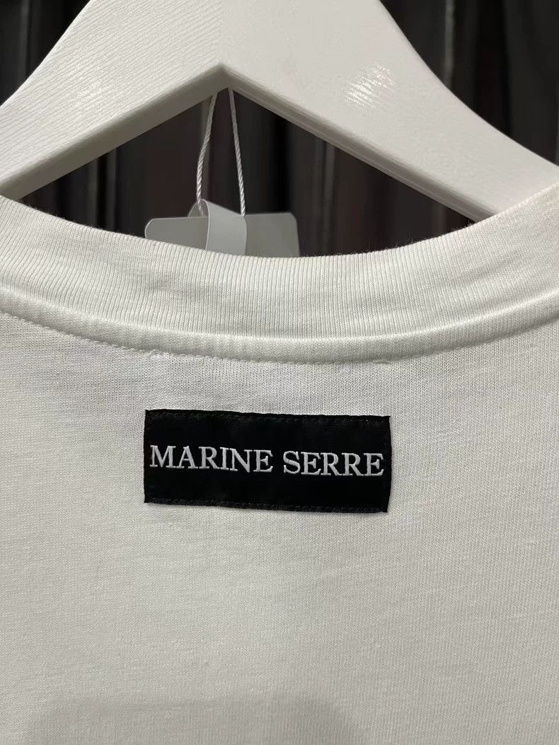 Marine Serre Marine Serre White Short Sleeve T-Shirt-yf Size US M / EU 48-50 / 2 - 5 Thumbnail