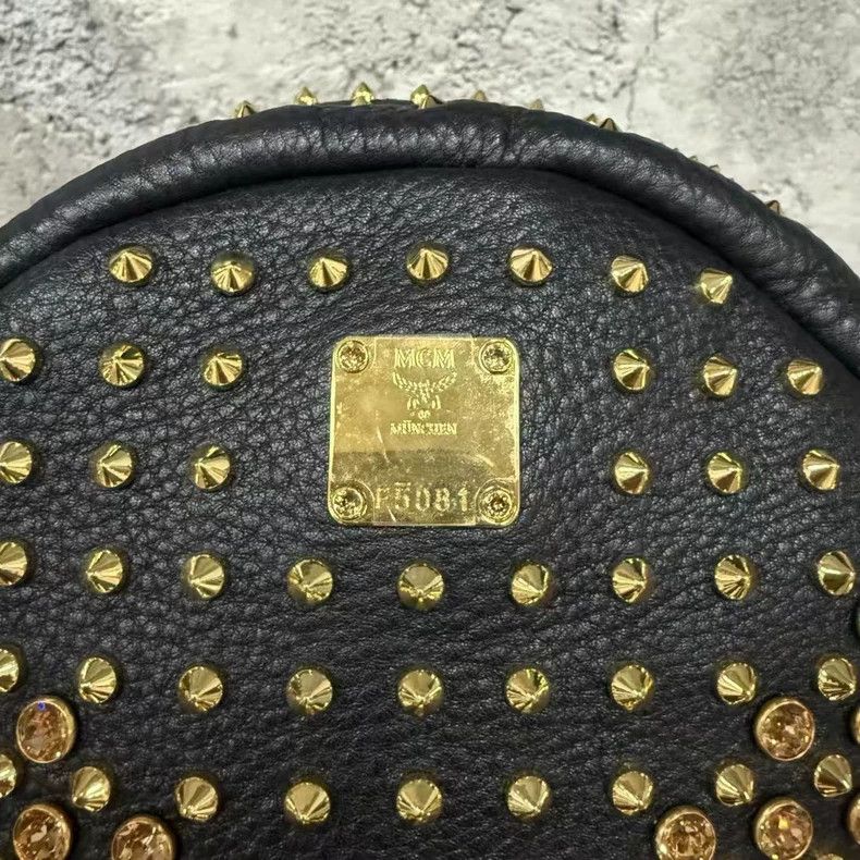 MCM MCM Studded Black Backpack-yf Size ONE SIZE - 7 Thumbnail