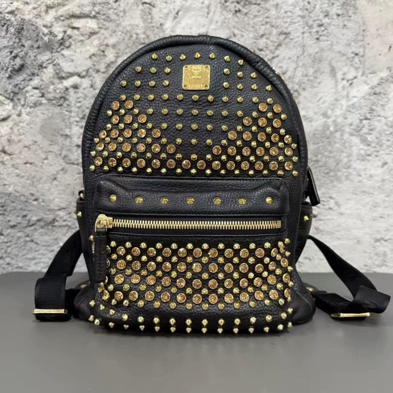 MCM MCM Studded Black Backpack-yf Size ONE SIZE - 2 Thumbnail