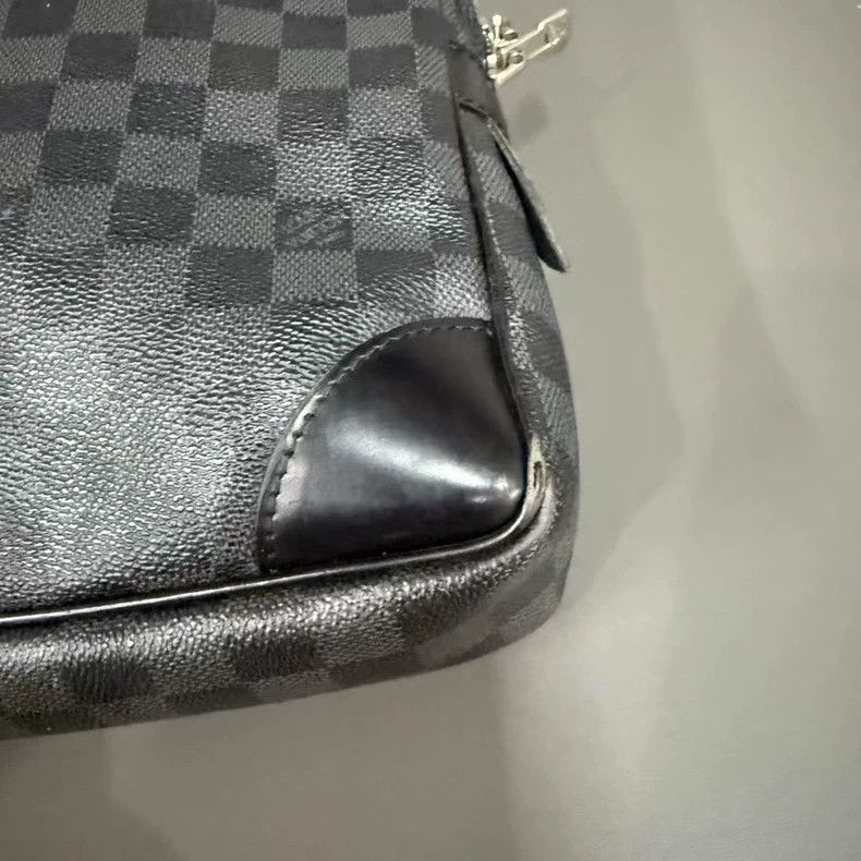 Louis Vuitton Louis Vuitton Black Checkerboard Document Bag-yf Size ONE SIZE - 6 Thumbnail