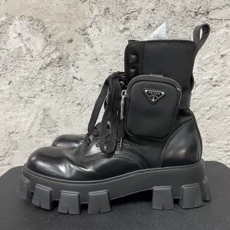 Prada Prada Chunky Black Boots-yf Size US 8 / EU 41 - 2 Thumbnail