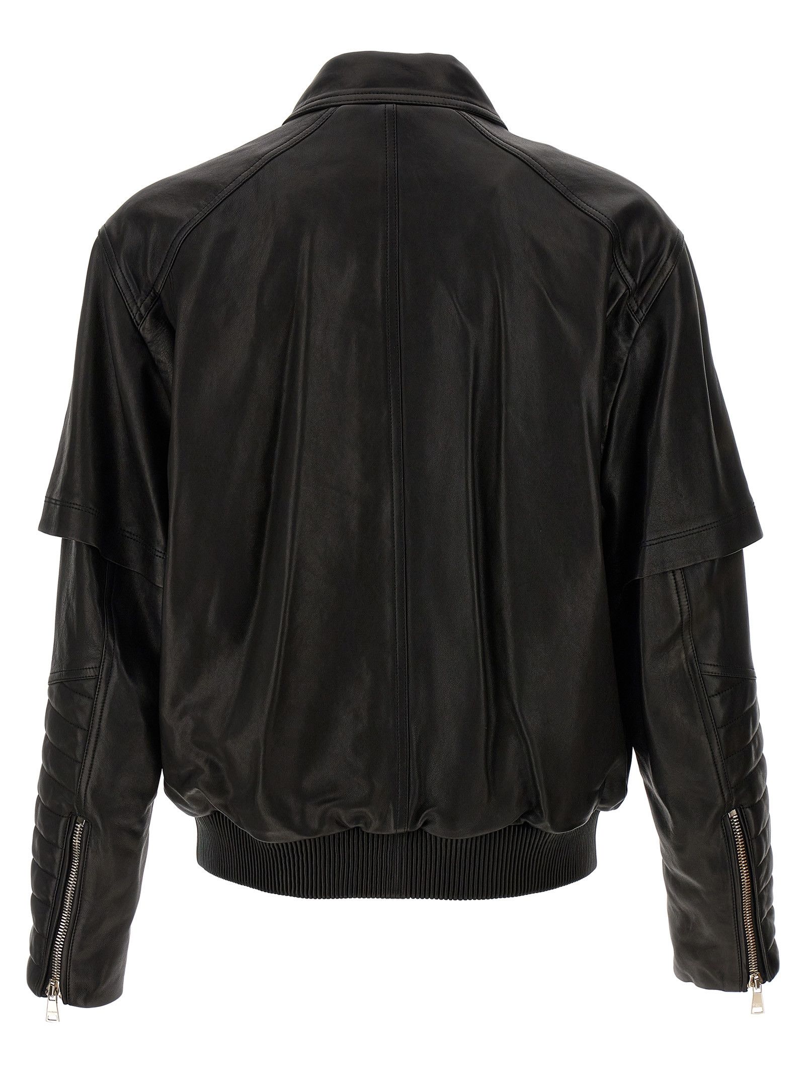 Balmain Layered Leather Jacket Size US M / EU 48-50 / 2 - 2 Thumbnail