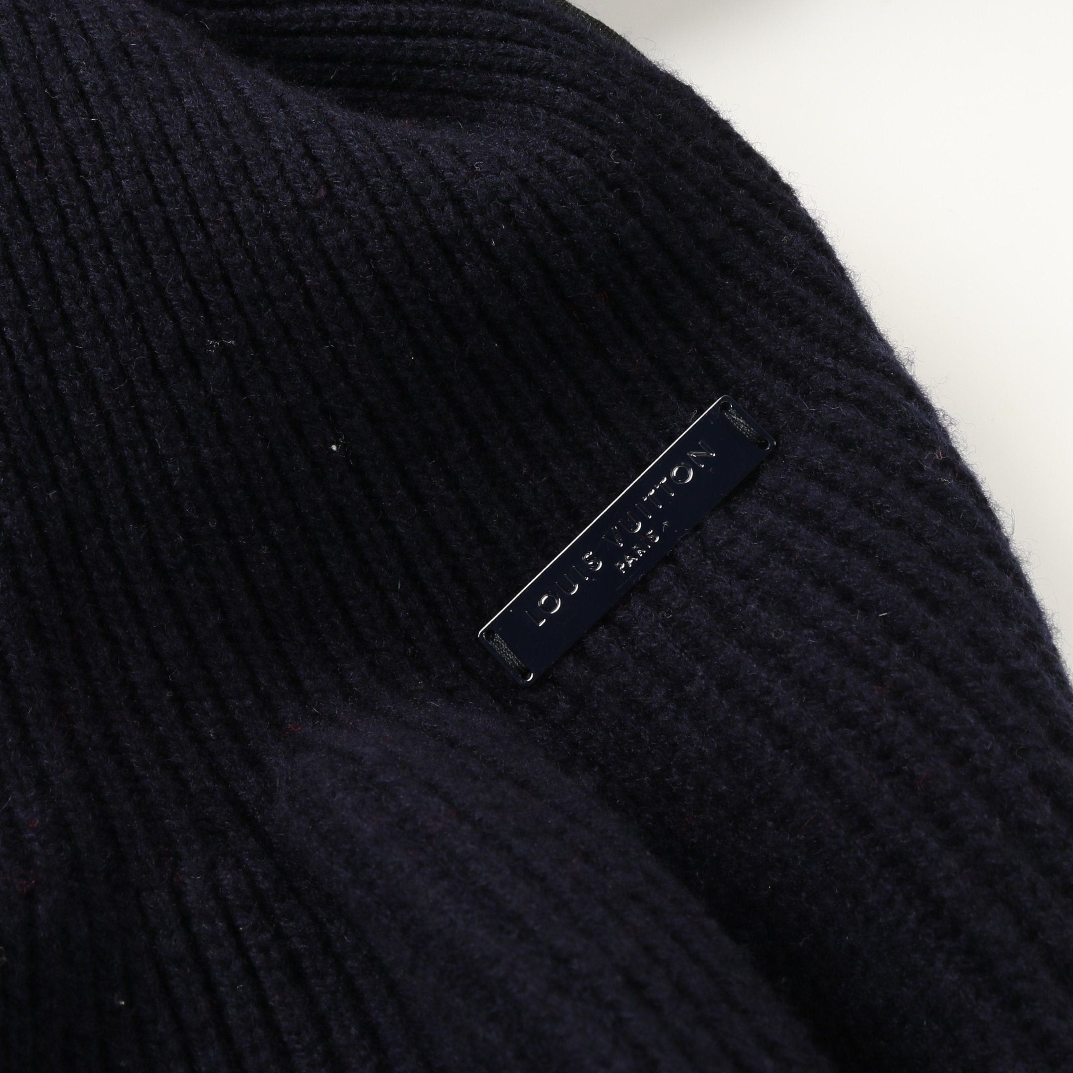 Louis Vuitton Louis Vuitton Knit Dress Wool Cashmere Dark Navy Red Black Size ONE SIZE - 9 Thumbnail