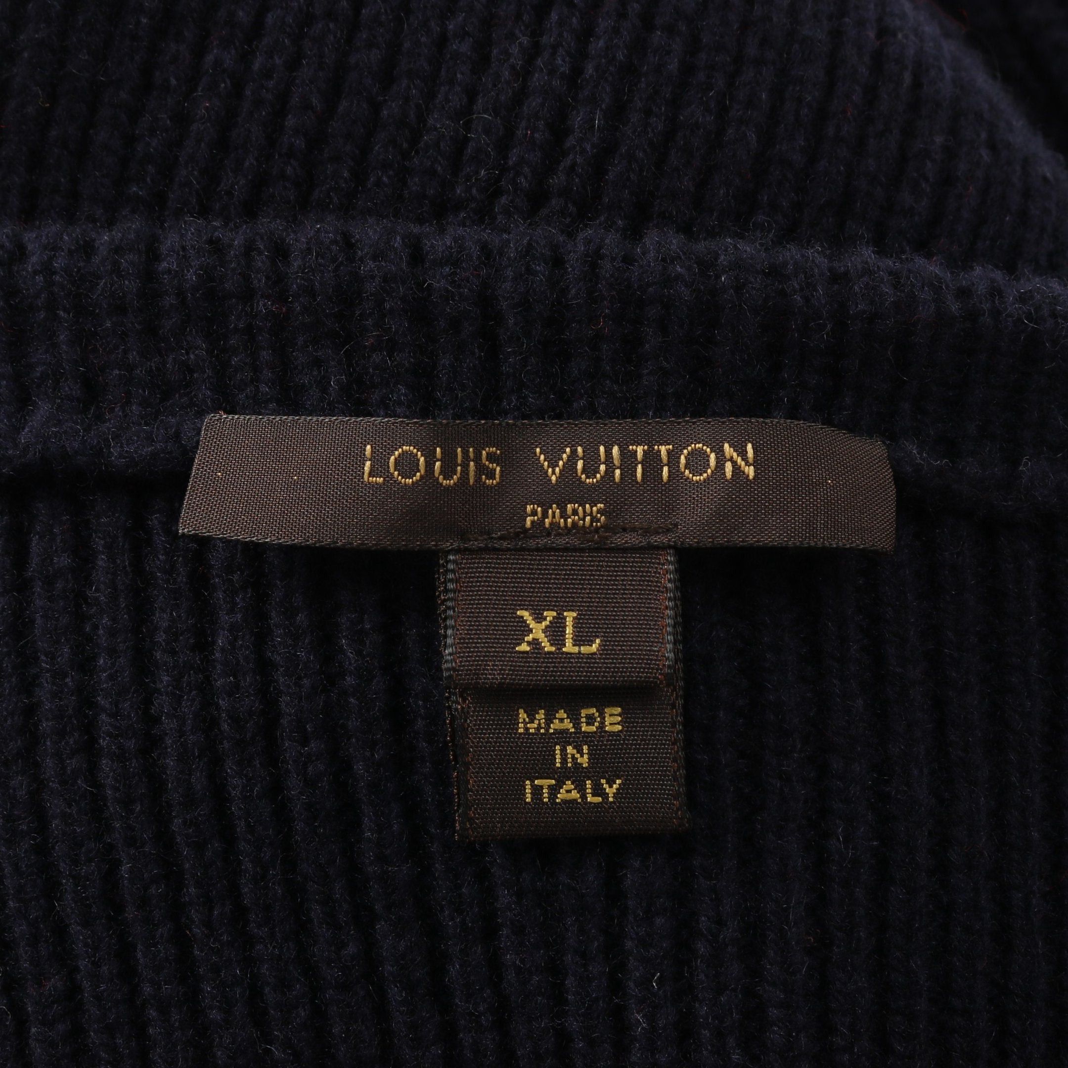 Louis Vuitton Louis Vuitton Knit Dress Wool Cashmere Dark Navy Red Black Size ONE SIZE - 3 Thumbnail