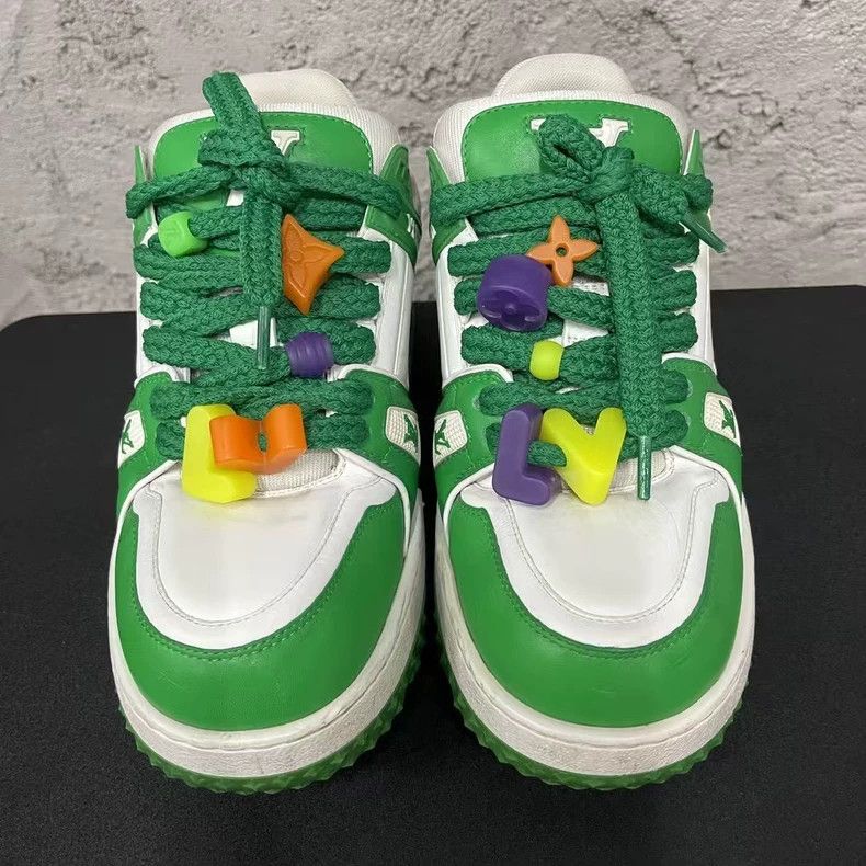 Louis Vuitton Louis Vuitton Green Sneakers Size 8-yf Size US 8 / EU 41 - 6 Thumbnail