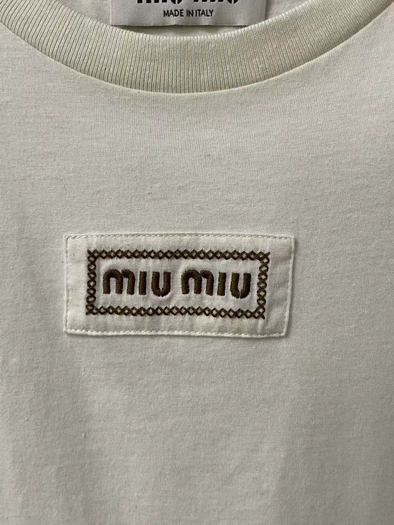 Miu Miu MiuMiu Short Sleeve Top Size Medium-yf Size US M / EU 48-50 / 2 - 5 Thumbnail