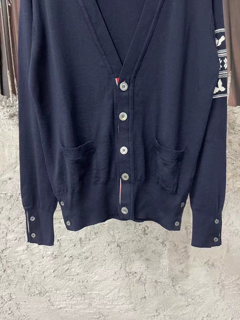 Thom Browne Thom Browne Wool Cardigan with Buttons-yf Size US XXS / EU 40 - 4 Thumbnail