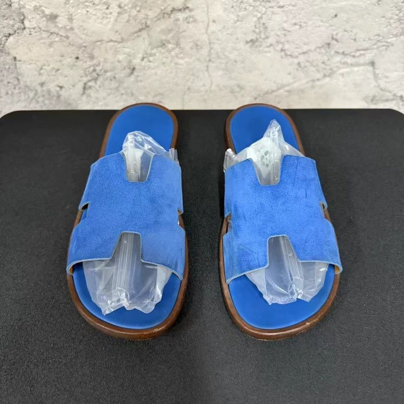 Hermes Hermes Blue Slide Sandals Size 41.5-yf Size US 9.5 / EU 42-43 - 6 Thumbnail