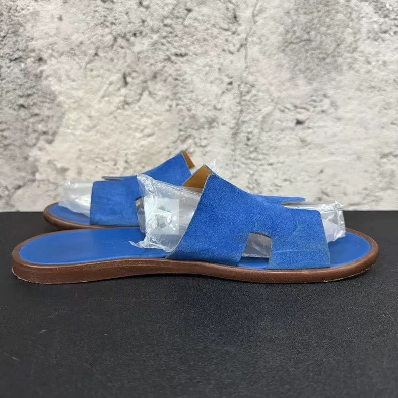 Hermes Hermes Blue Slide Sandals Size 41.5-yf Size US 9.5 / EU 42-43 - 4 Thumbnail