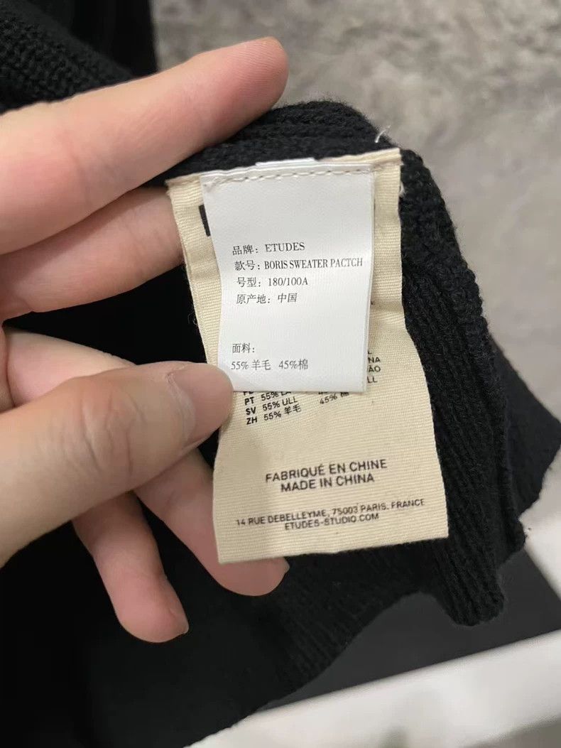 Etudes Etudes Black Sweater with Logo-yf Size US M / EU 48-50 / 2 - 6 Thumbnail