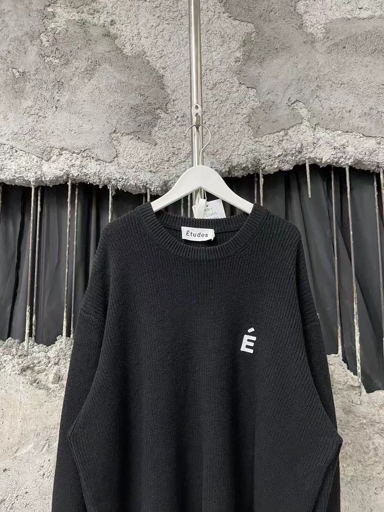 Etudes Etudes Black Sweater with Logo-yf Size US M / EU 48-50 / 2 - 3 Thumbnail