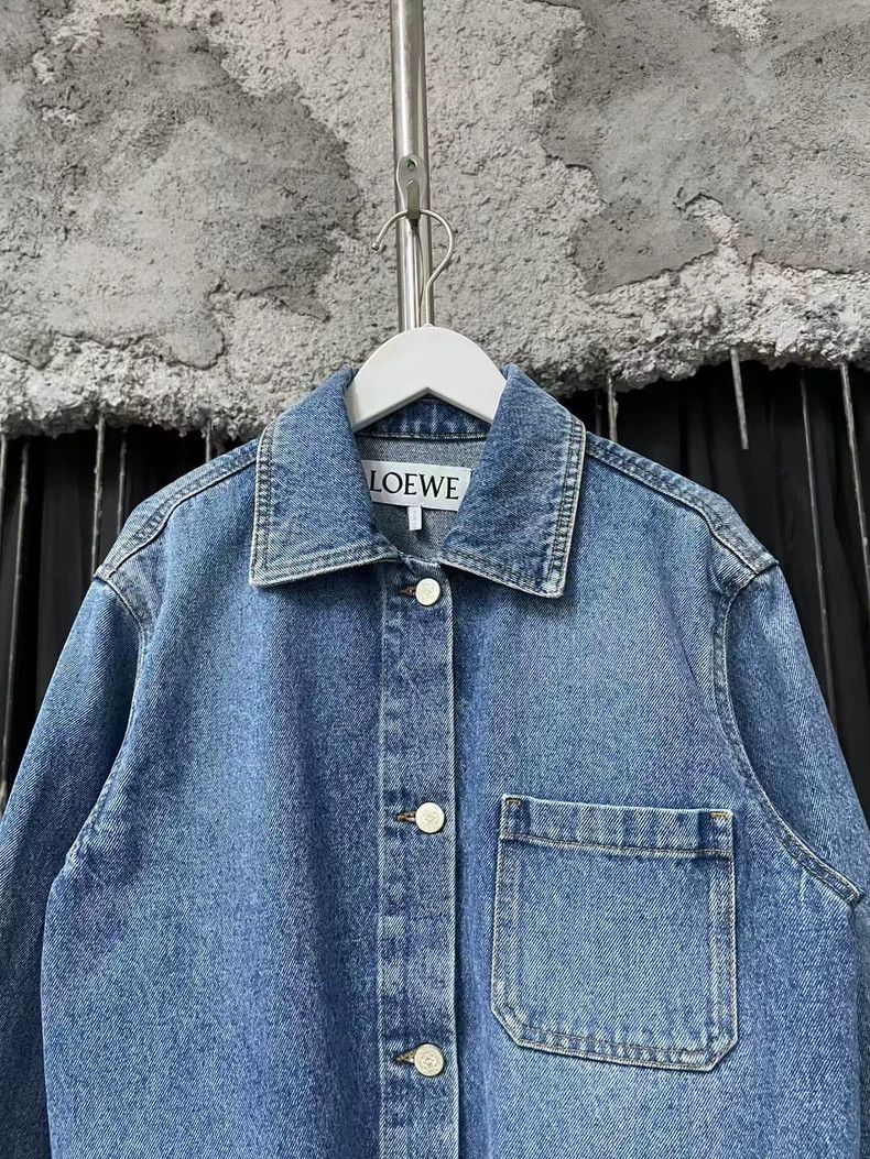 Loewe Denim and Leather Jacket Outerwear-yf