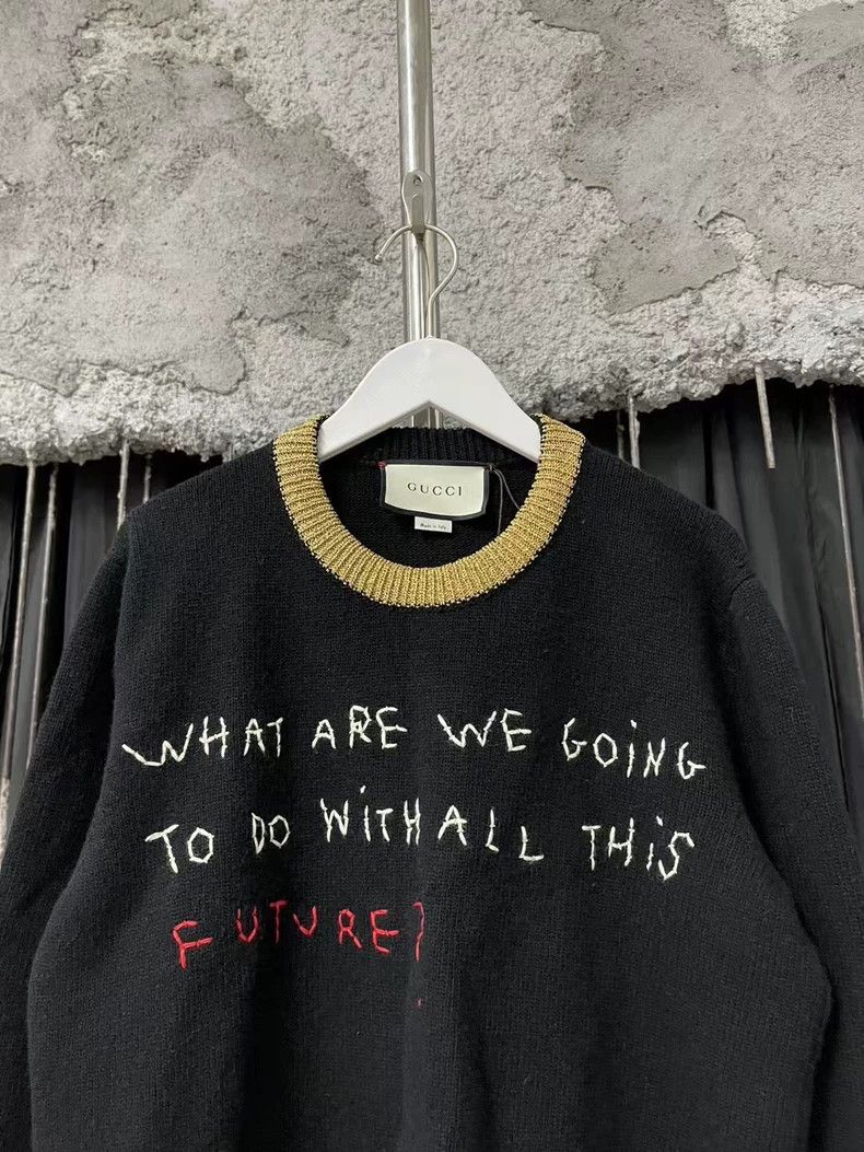 Gucci Gucci Black Sweater with Gold Accents-yf Size US M / EU 48-50 / 2 - 3 Thumbnail