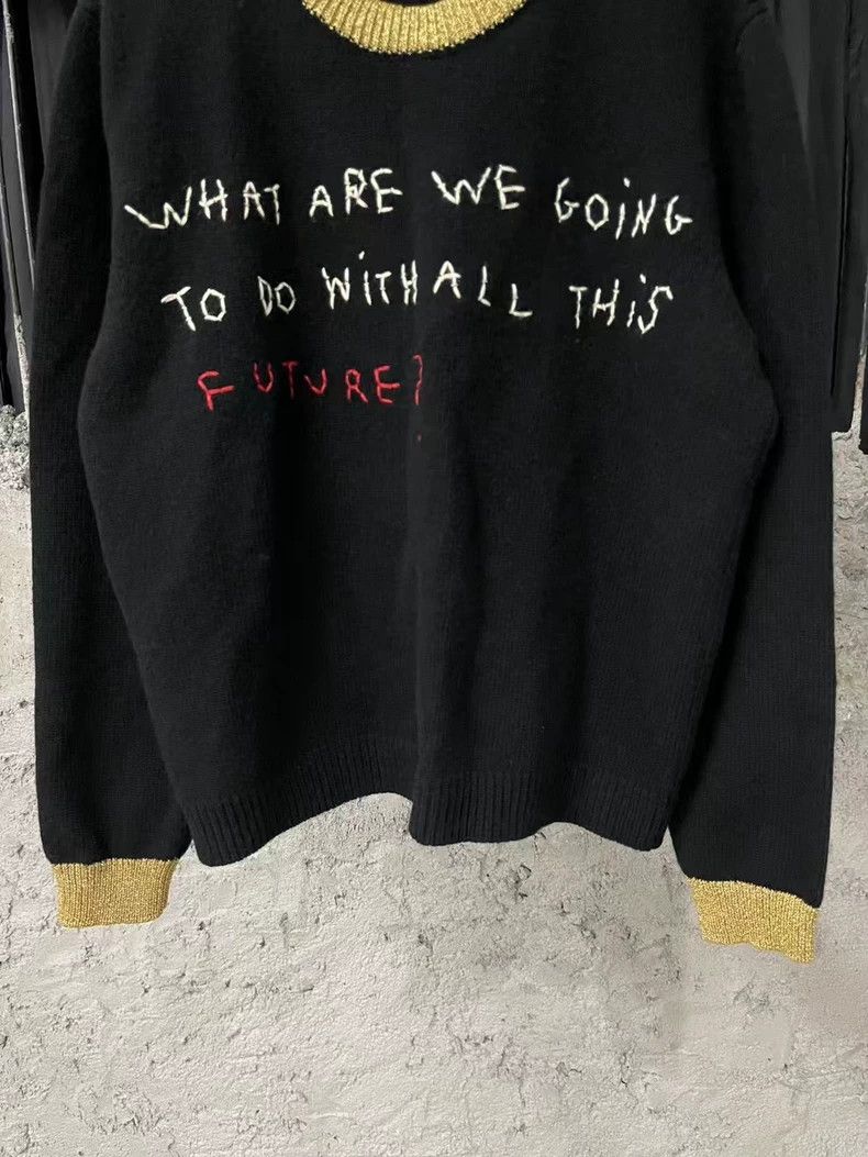 Gucci Gucci Black Sweater with Gold Accents-yf Size US M / EU 48-50 / 2 - 4 Thumbnail