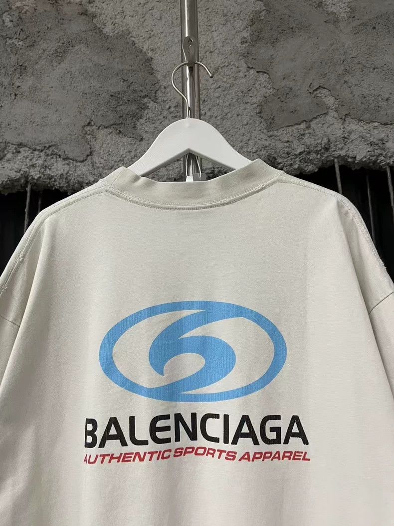 Balenciaga Balenciaga Blue White Sports Short Sleeve Shirt-yf Size US S / EU 44-46 / 1 - 3 Thumbnail