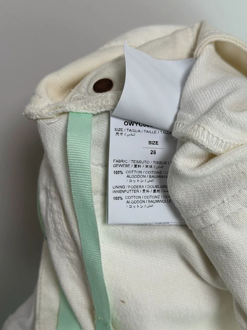 Off-White Off-White White Floral Denim Shorts-yf Size US 26 / EU 42 - 7 Thumbnail