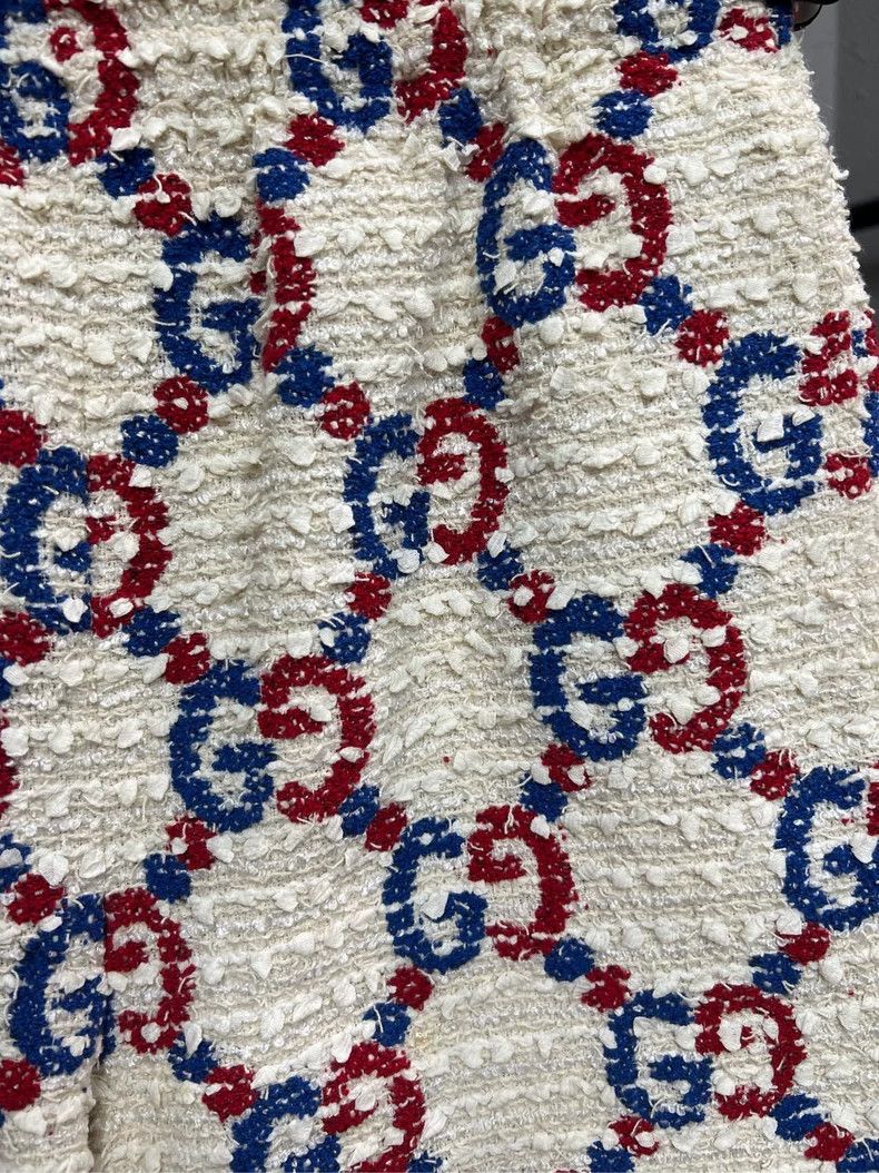 Gucci Gucci Red Blue Logo Tweed Shorts-yf Size US 38 / EU 54 - 3 Thumbnail