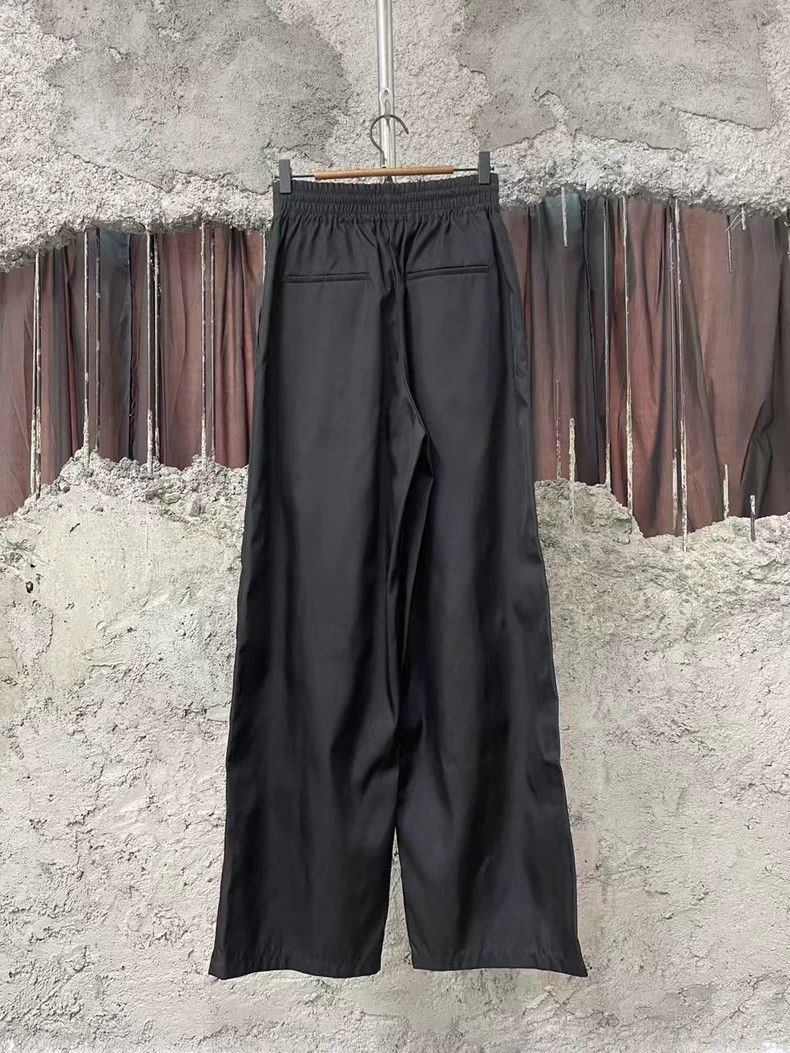 Prada Prada Black Nylon Wide Leg Trousers-yf Size US 40 / EU 56 - 2 Thumbnail