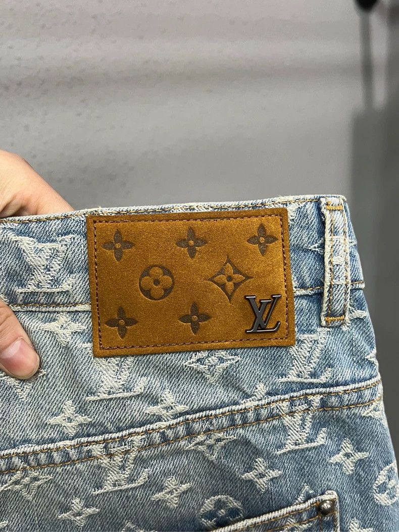 Louis Vuitton Louis Vuitton Flame Logo Denim Pants-yf Size US 30 / EU 46 - 6 Thumbnail