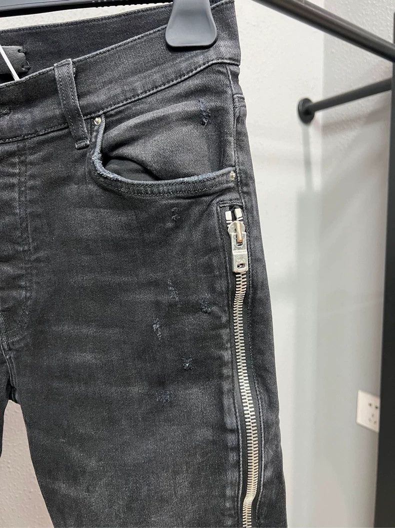 Amiri Amiri MX2 Black Zip Motorcycle Jeans-yf Size US 31 - 3 Thumbnail