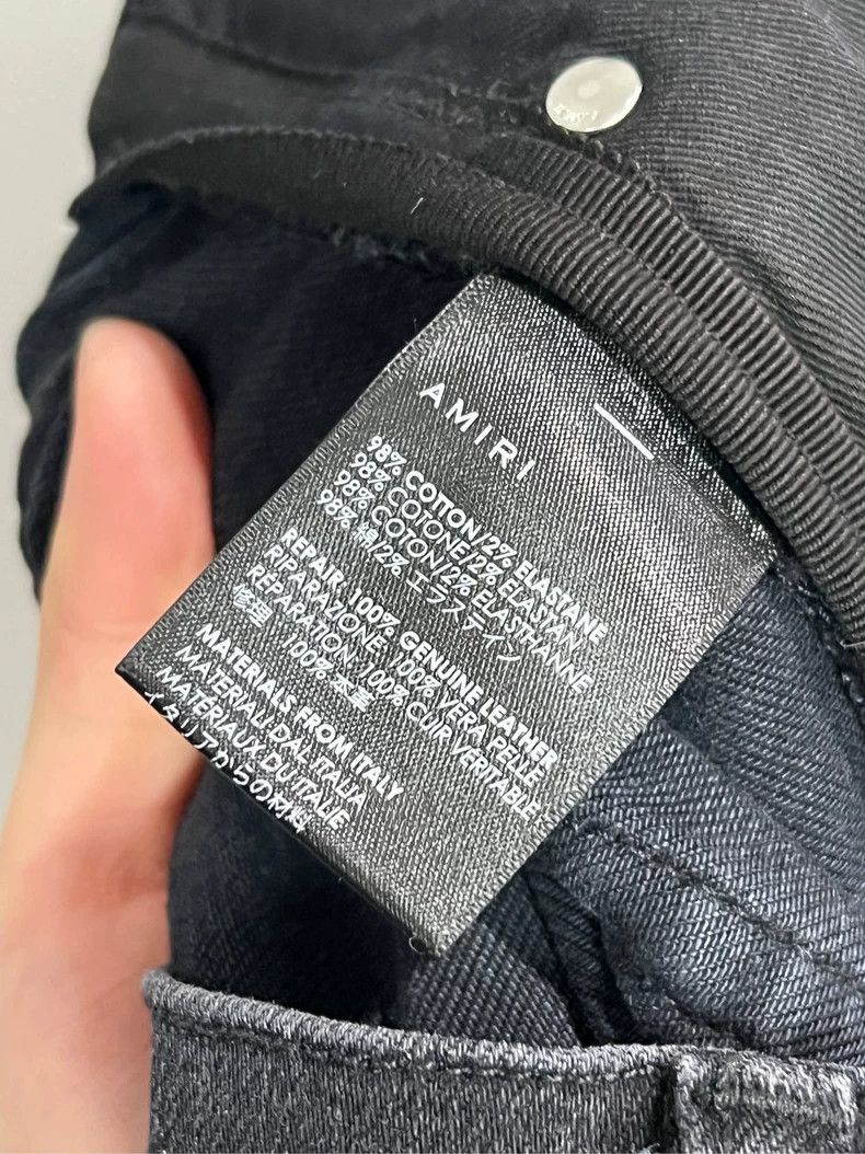 Amiri Amiri MX2 Black Zip Motorcycle Jeans-yf Size US 31 - 5 Thumbnail