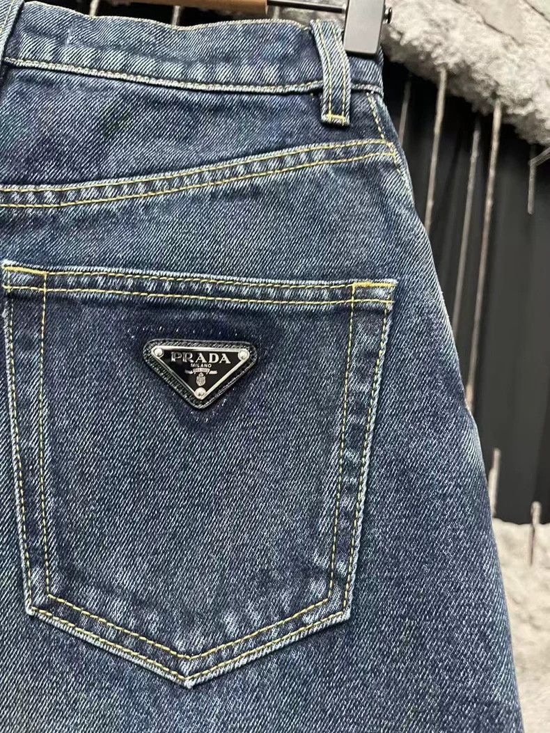 Prada Prada Gray Blue Denim Pants-yf Size US 26 / EU 42 - 5 Thumbnail