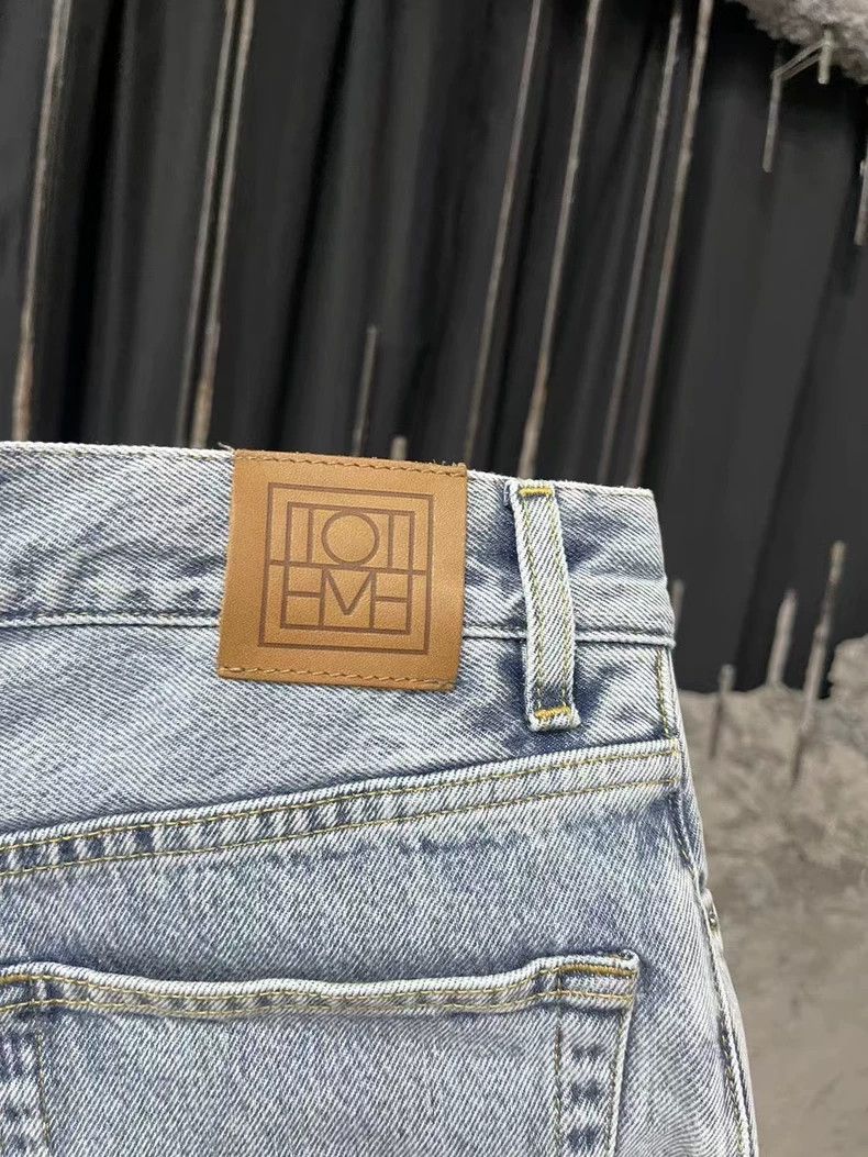 Toteme Toteme Wide Leg Denim Pants in Light Blue-yf Size US 27 - 5 Thumbnail