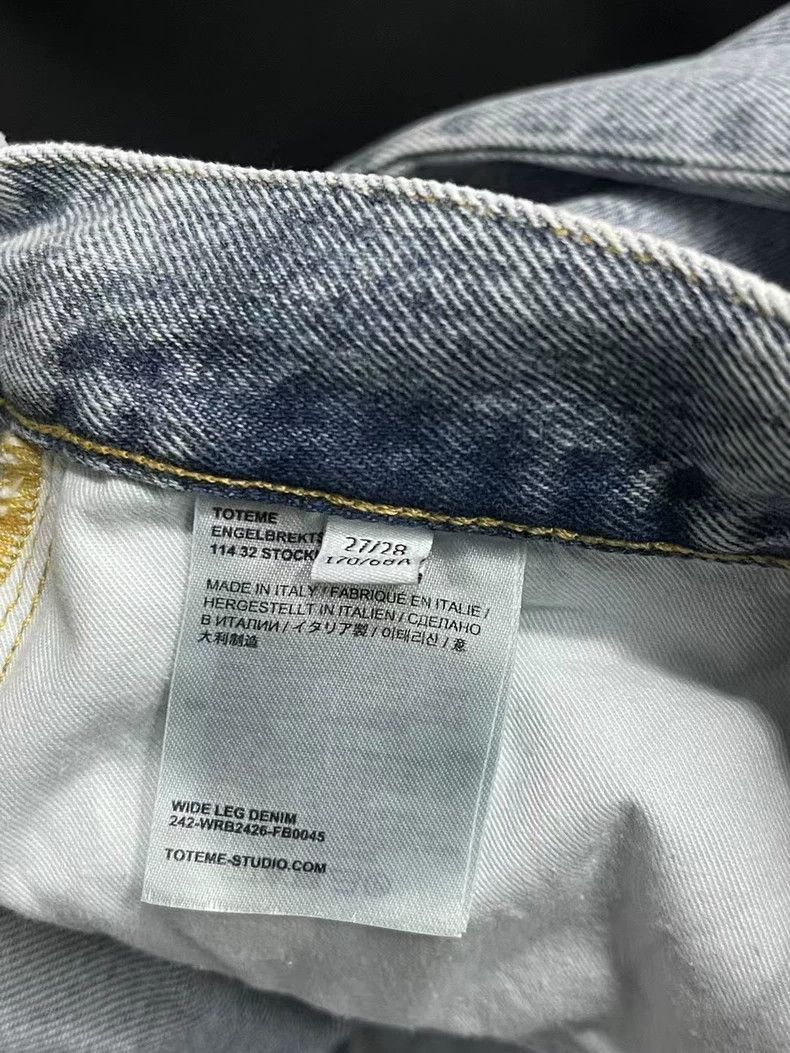 Toteme Toteme Wide Leg Denim Pants in Light Blue-yf Size US 27 - 7 Thumbnail