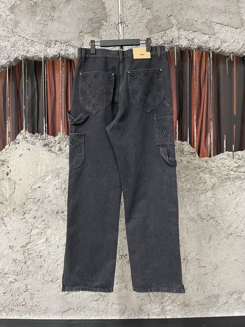 Louis Vuitton Louis Vuitton Black Embossed Denim Pants-yf Size US 30 / EU 46 - 2 Thumbnail