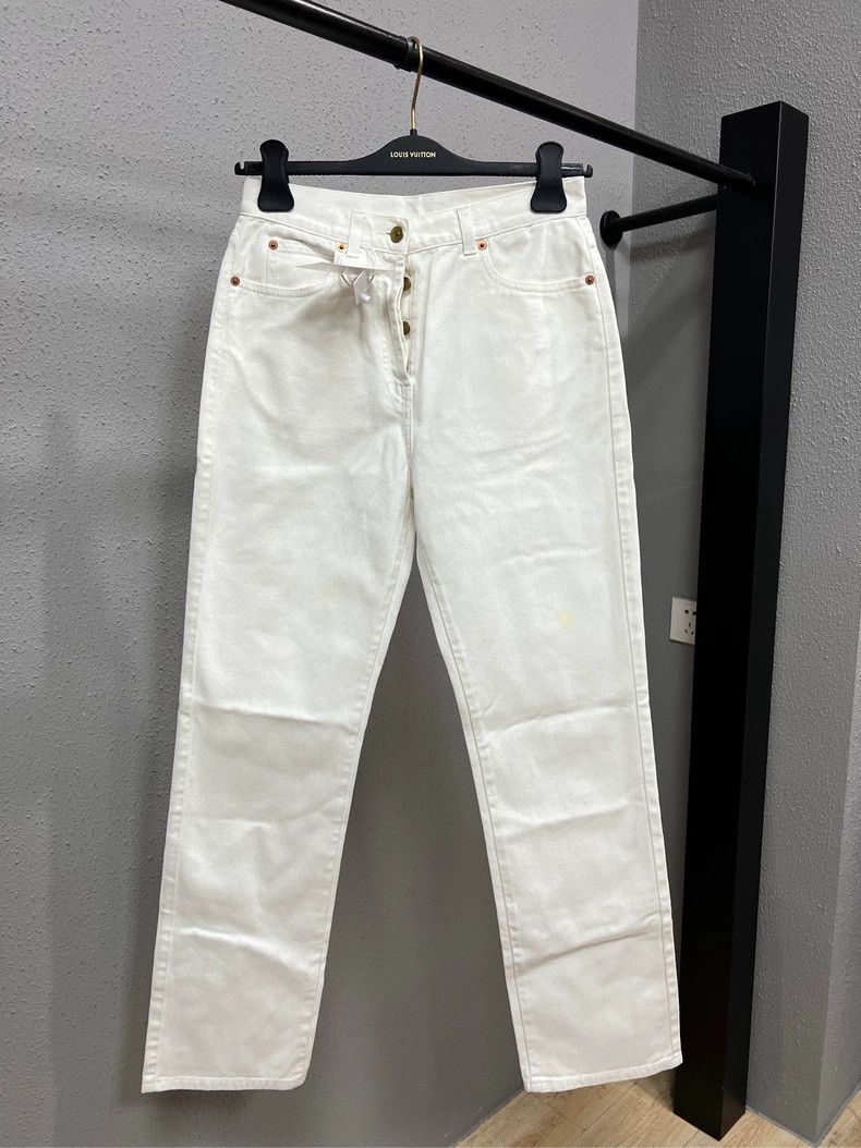 Gucci Gucci White Denim Pants with Pocket Details-yf Size US 26 / EU 42 - 2 Thumbnail