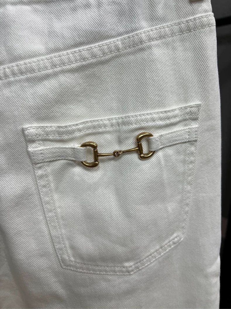 Gucci Gucci White Denim Pants with Pocket Details-yf Size US 26 / EU 42 - 4 Thumbnail
