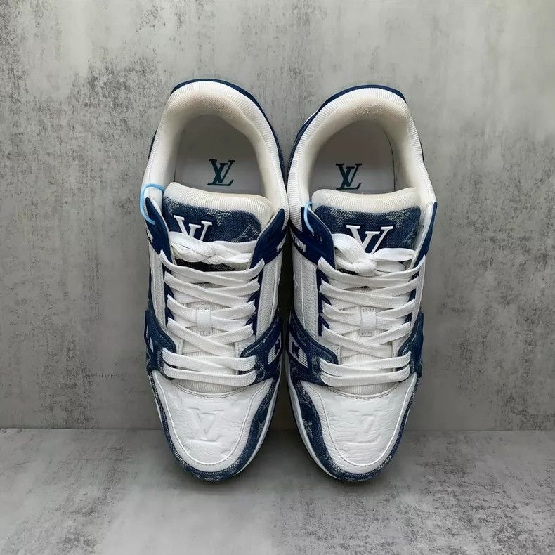 Louis Vuitton Lv Trainer Blue and White Sneakers-yf Size US 7.5 / EU 40-41 - 6 Thumbnail