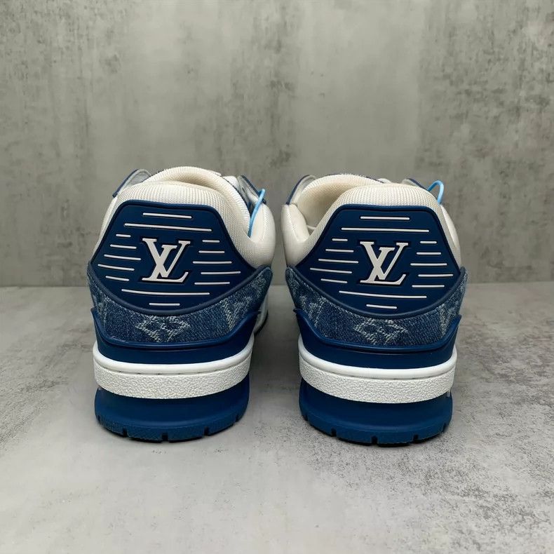 Louis Vuitton Lv Trainer Blue and White Sneakers-yf Size US 7.5 / EU 40-41 - 5 Thumbnail