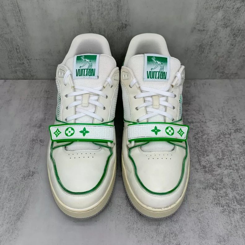 Louis Vuitton Lv Trainer White Green Sneakers Size 8-yf Size US 8 / EU 41 - 4 Thumbnail