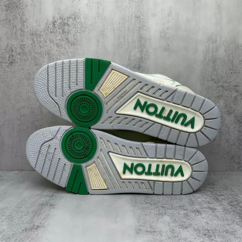 Louis Vuitton Lv Trainer White Green Sneakers Size 8-yf Size US 8 / EU 41 - 7 Thumbnail