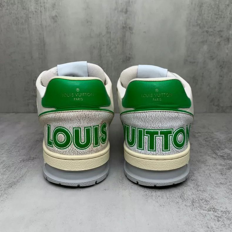 Louis Vuitton Lv Trainer White Green Sneakers Size 8-yf Size US 8 / EU 41 - 5 Thumbnail