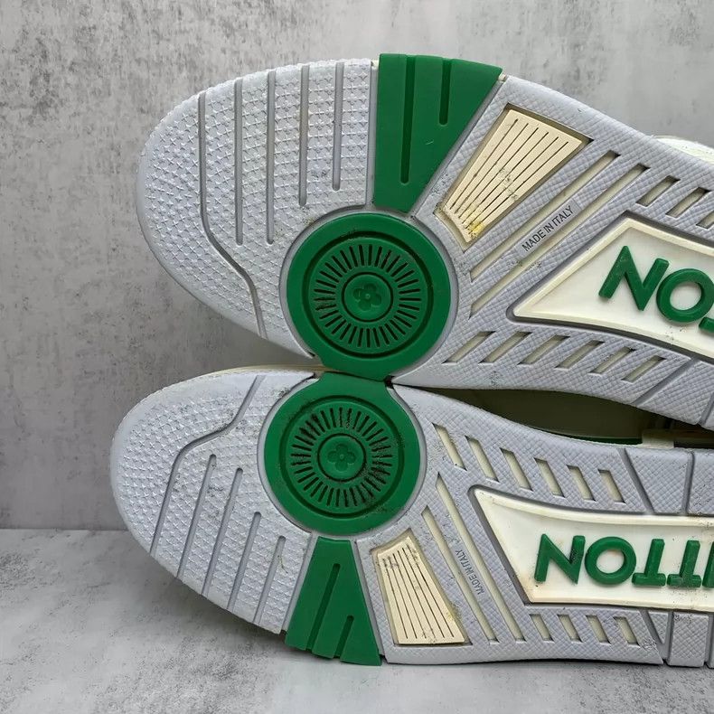 Louis Vuitton Lv Trainer White Green Sneakers Size 8-yf Size US 8 / EU 41 - 8 Thumbnail