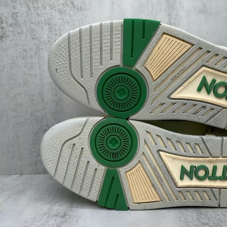 Louis Vuitton Lv Trainer White Green Velcro Sneakers-yf Size US 7 / EU 40 - 7 Thumbnail