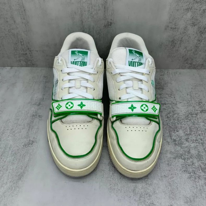 Louis Vuitton Lv Trainer White Green Velcro Sneakers-yf Size US 7 / EU 40 - 3 Thumbnail