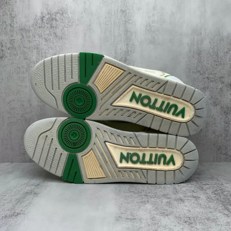 Louis Vuitton Lv Trainer White Green Velcro Sneakers-yf Size US 7 / EU 40 - 6 Thumbnail