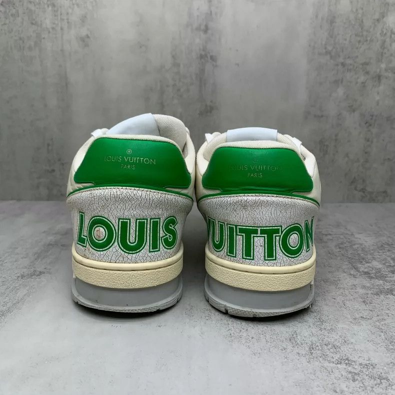Louis Vuitton Lv Trainer White Green Velcro Sneakers-yf Size US 7 / EU 40 - 4 Thumbnail