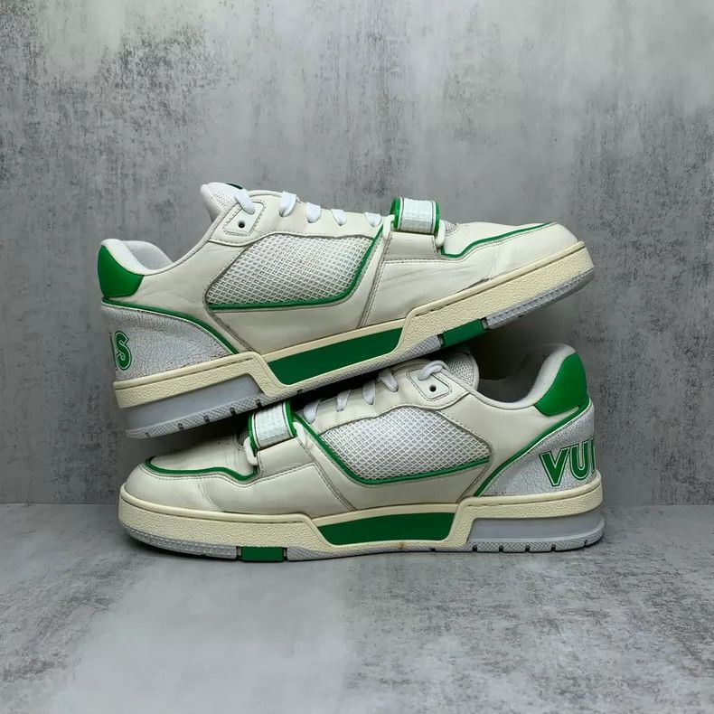 Louis Vuitton Lv Trainer White Green Velcro Sneakers-yf Size US 7 / EU 40 - 2 Thumbnail