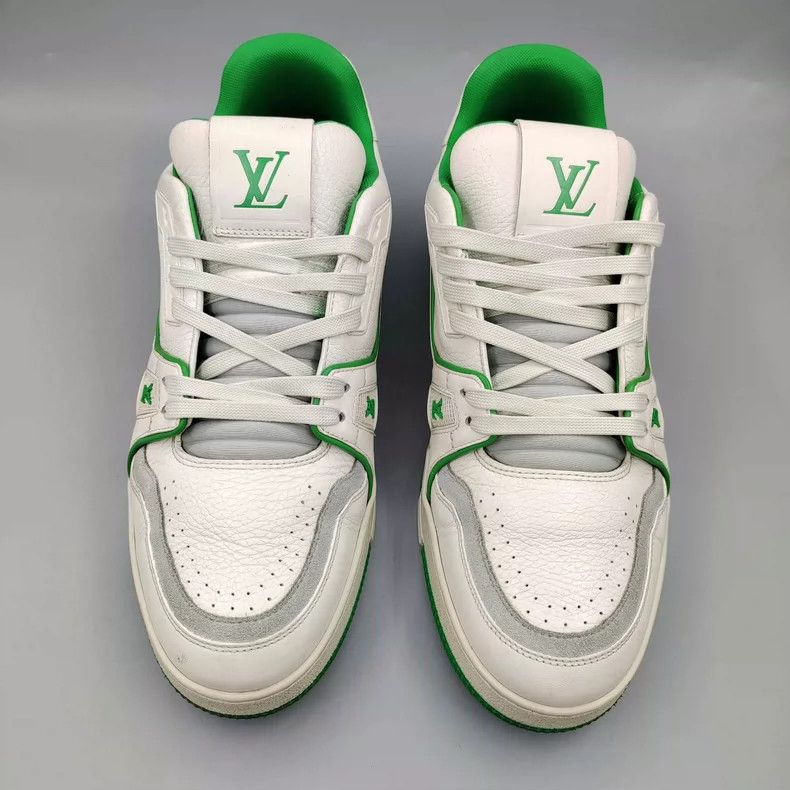 Louis Vuitton LV Trainer Shoes in White and Green-yf Size US 8.5 / EU 41-42 - 4 Thumbnail