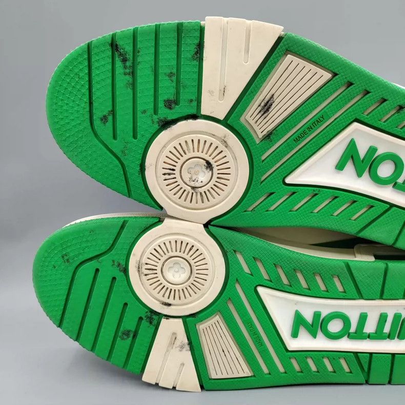 Louis Vuitton LV Trainer Shoes in White and Green-yf Size US 8.5 / EU 41-42 - 8 Thumbnail