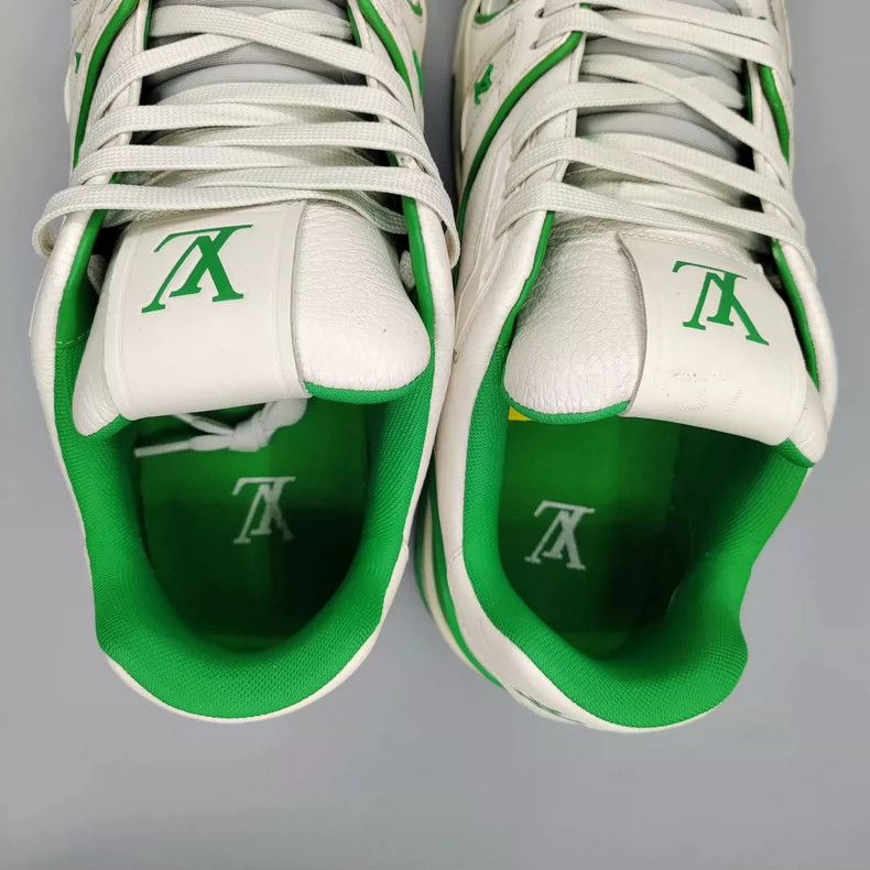 Louis Vuitton LV Trainer Shoes in White and Green-yf Size US 8.5 / EU 41-42 - 6 Thumbnail