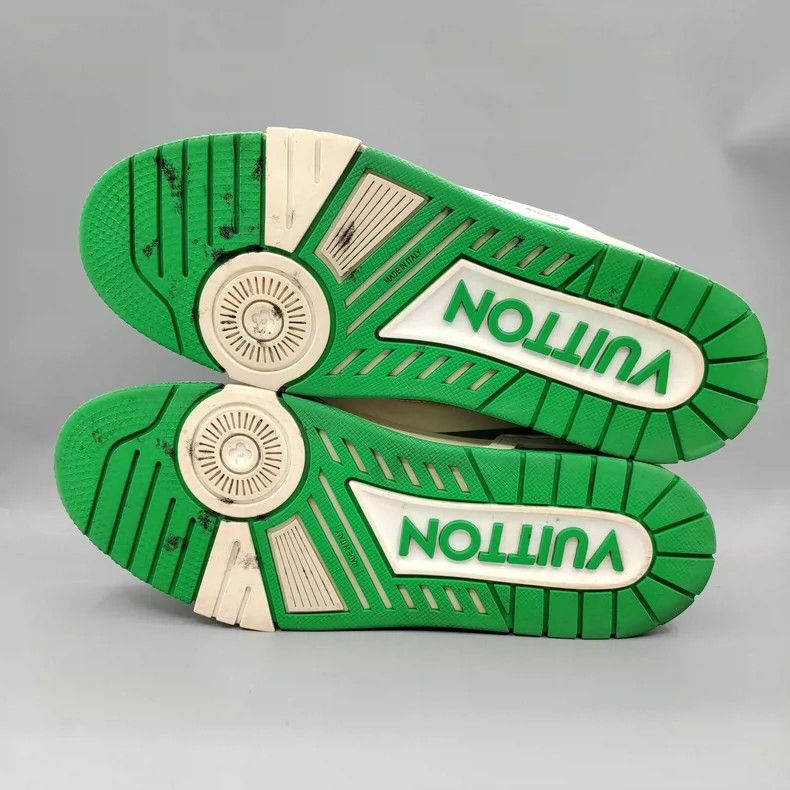 Louis Vuitton LV Trainer Shoes in White and Green-yf Size US 8.5 / EU 41-42 - 7 Thumbnail