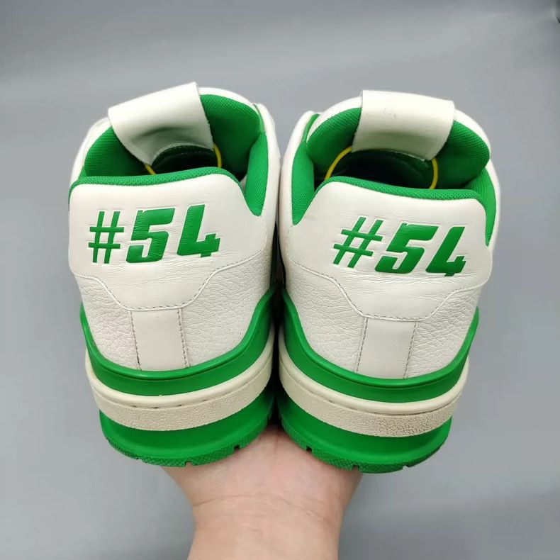 Louis Vuitton LV Trainer Shoes in White and Green-yf Size US 8.5 / EU 41-42 - 5 Thumbnail