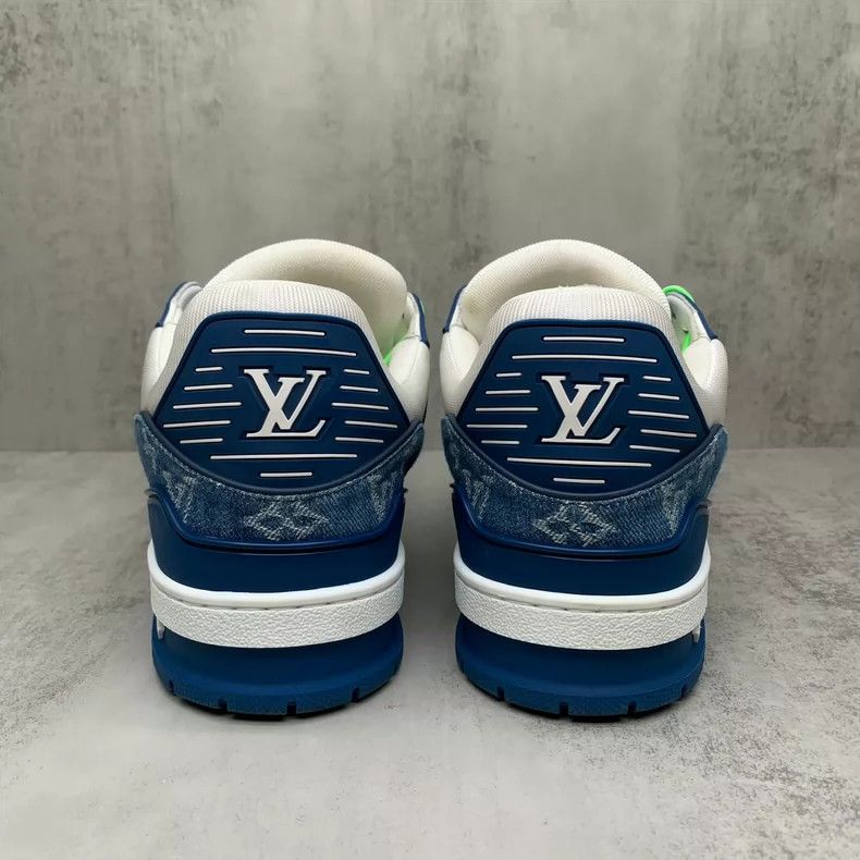 Louis Vuitton Louis Vuitton White Blue Denim Sneakers-yf Size US 9 / EU 42 - 5 Thumbnail