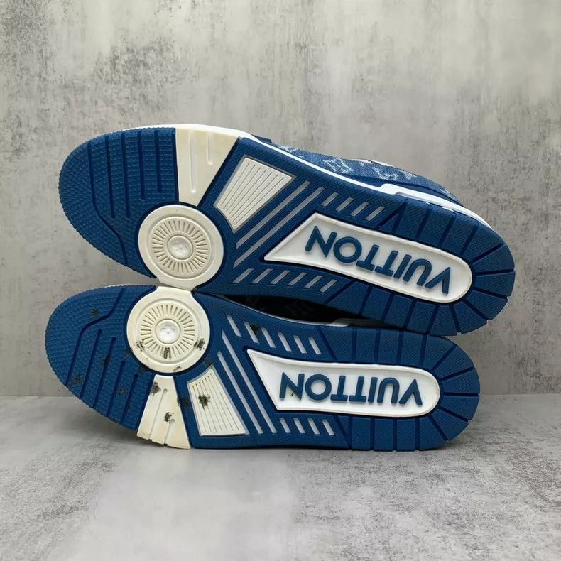Louis Vuitton Louis Vuitton White Blue Denim Sneakers-yf Size US 9 / EU 42 - 7 Thumbnail